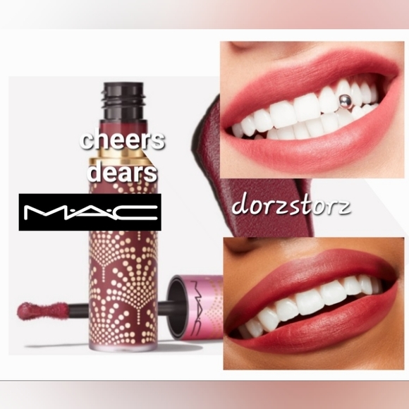 MAC Cosmetics Makeup Mac Bubbles Bows Powder Kiss Lipcolour Cheers